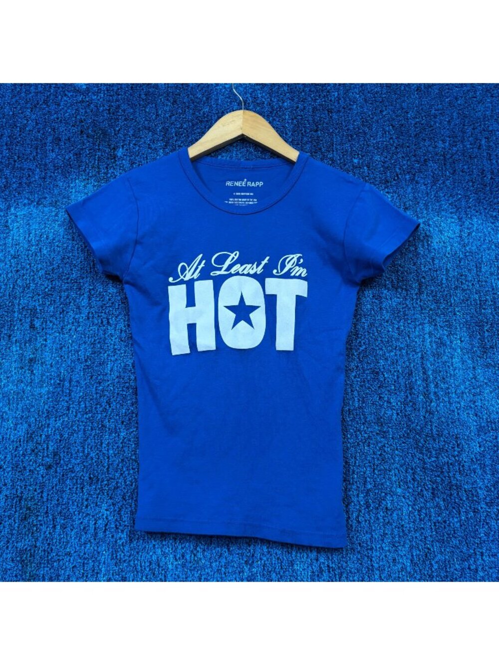Renee Rapp At Least Im Hot Tour Blue T-Shirt Size Small